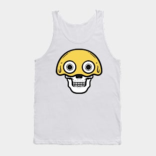 Confused Emoticon with Skull Tank Top